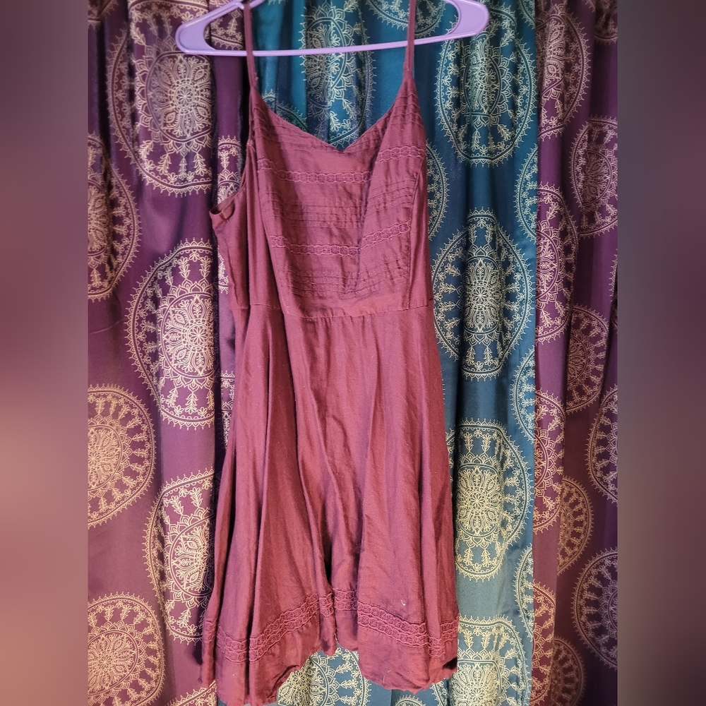 Burgundy dress